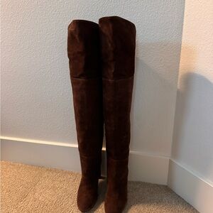 Schutz Dark Brown suede Over-the-Knee Boots